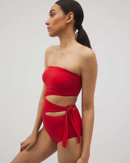 Soma Soma Swim Bandeau Cutout One Piece