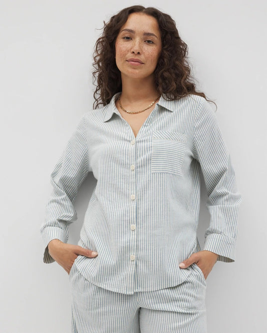 Soma Beach Cotton Long Sleeve Button-Up