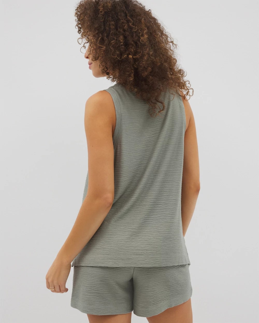 Soma Crinkle Knit Tank Top
