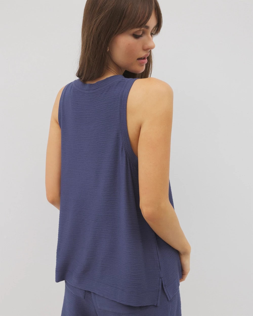 Soma Crinkle Knit Tank Top
