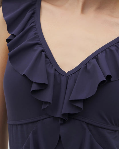 Soma Beyond Control Solid Essentials Ruffle One-Piece