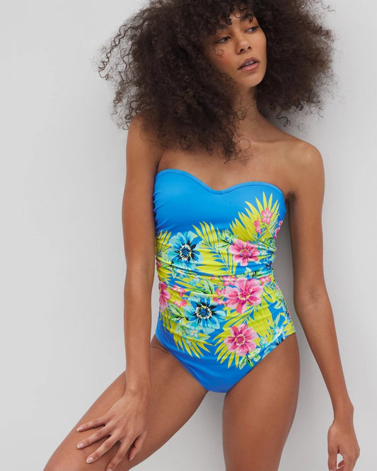 Soma Let's Get Away Shirred Bandeau One Piece