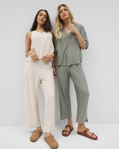 Soma Crinkle Knit Wide Leg Pant