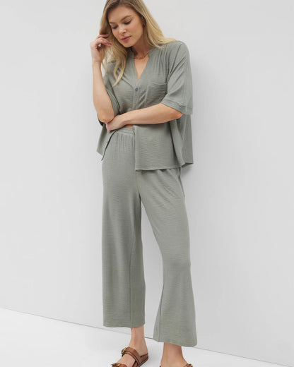 Soma Crinkle Knit Wide Leg Pant