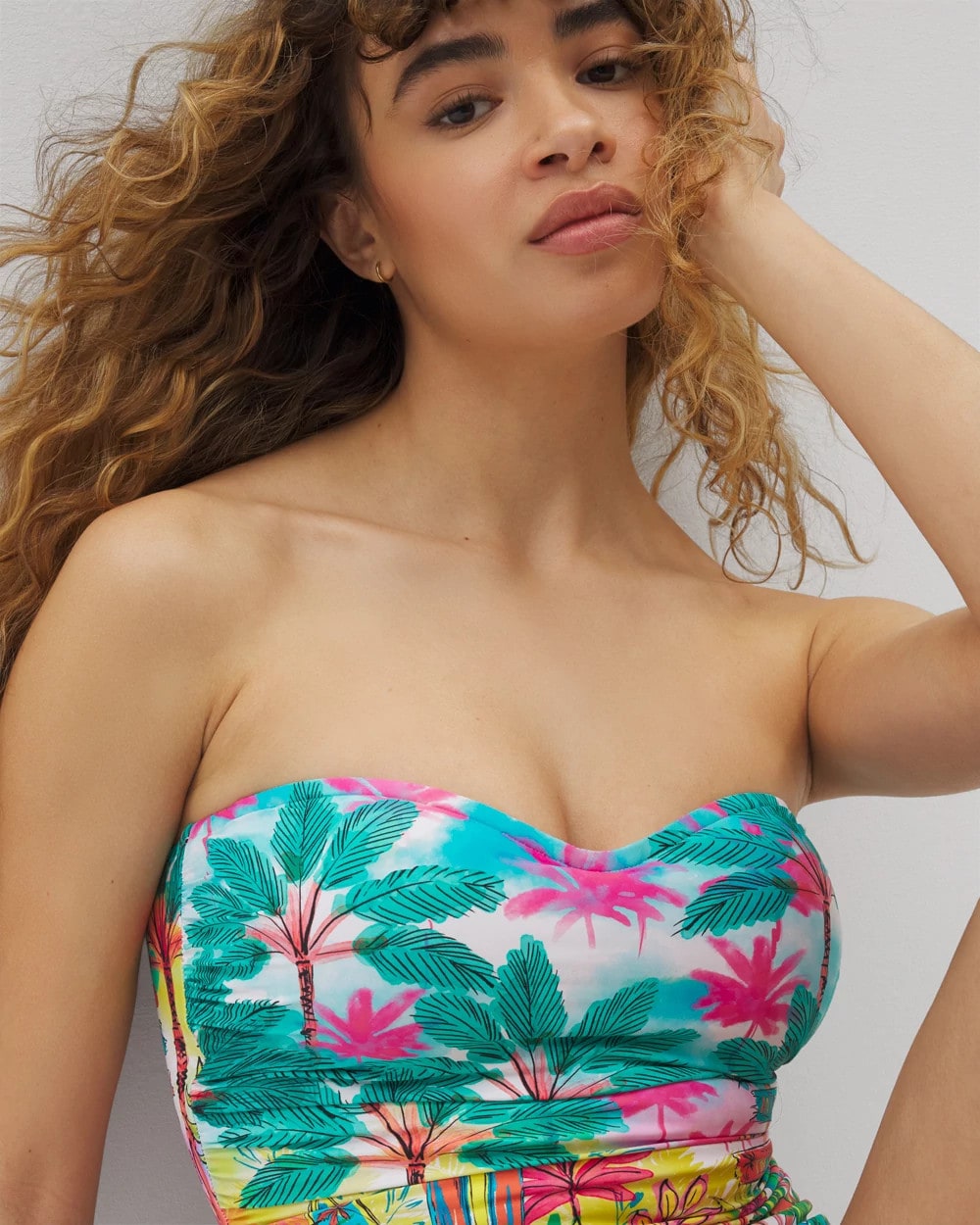 Soma St. Tropez Shirred Bandeau One-Piece Suit