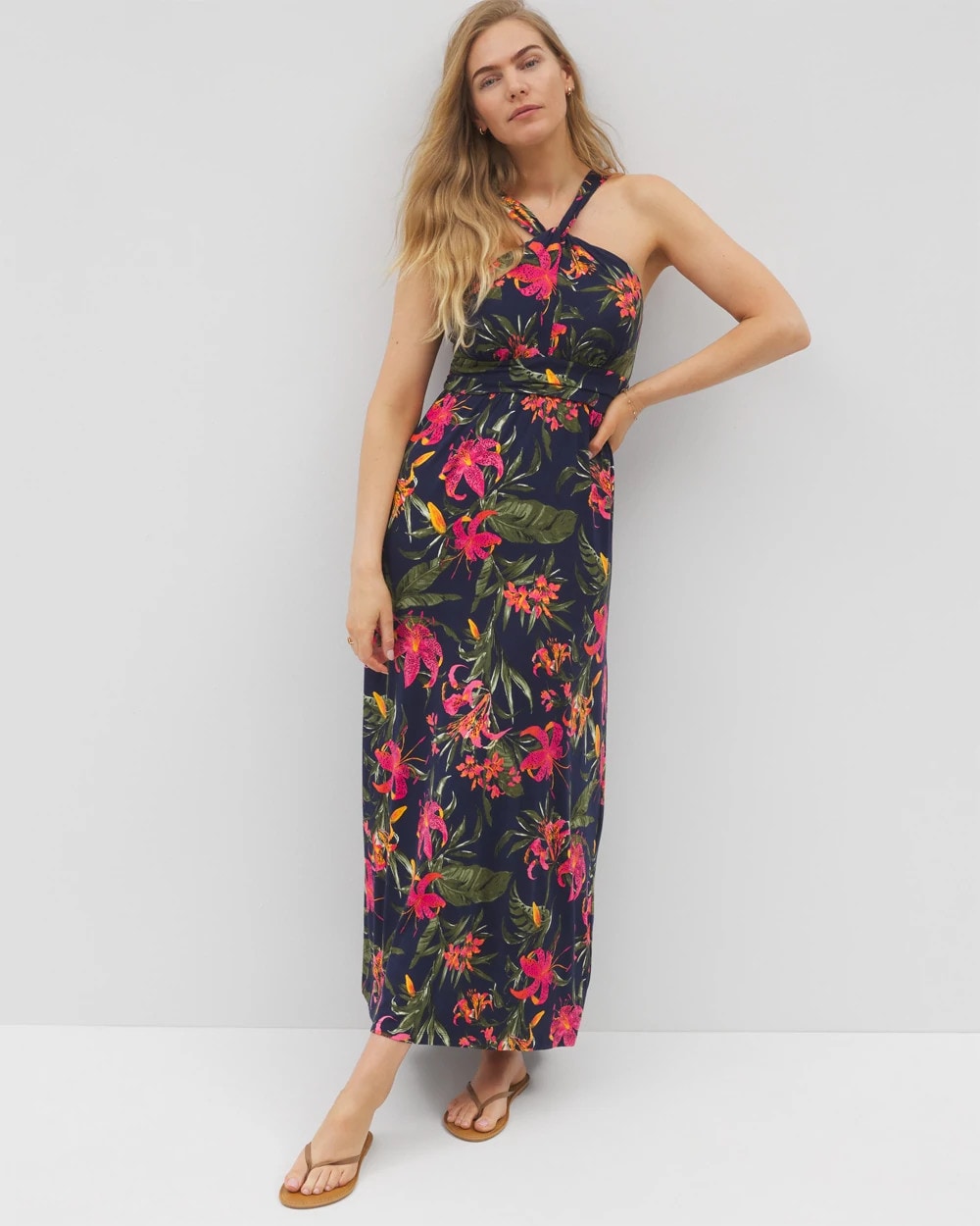 Soma Bayside Halter Maxi Bra Dress