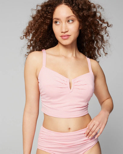 Soma Seersucker V-Wire Cropped Bikini