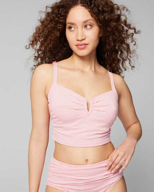 Soma Seersucker V-Wire Cropped Bikini