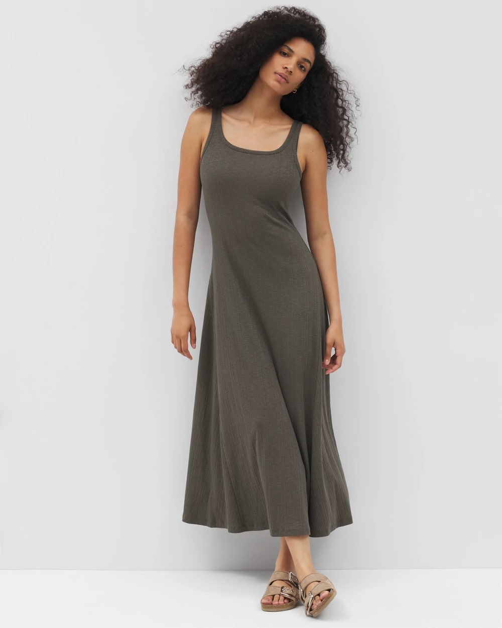 Soma Rib Square Neck Lounge Dress
