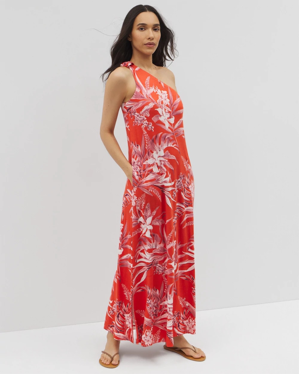 Soma One-Shoulder Maxi Bra Dress