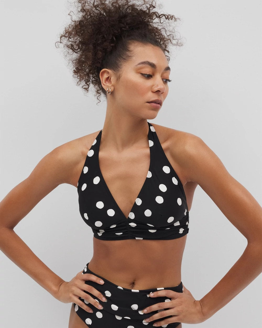 Soma Shirred Halterkini Top