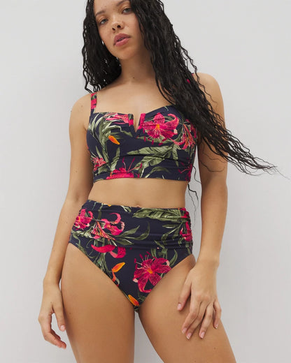Soma Soma Swim Ruched High-Waist Bikini Bottom