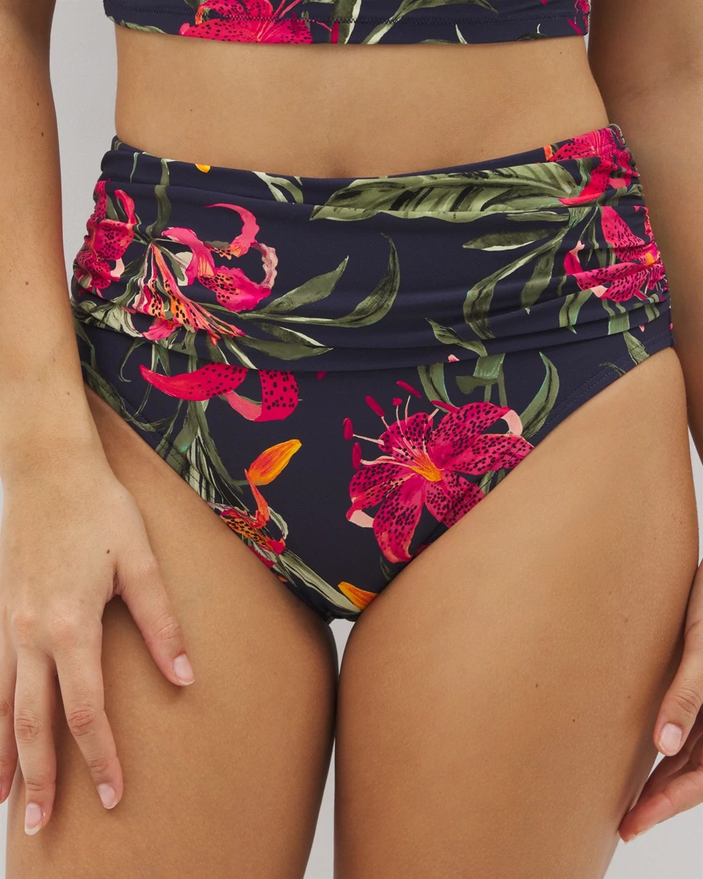 Soma Soma Swim Ruched High-Waist Bikini Bottom