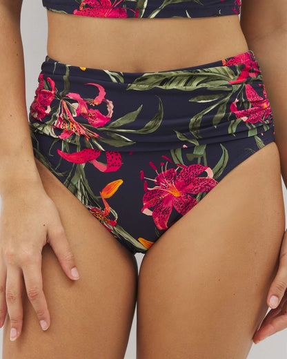 Soma Soma Swim Ruched High-Waist Bikini Bottom
