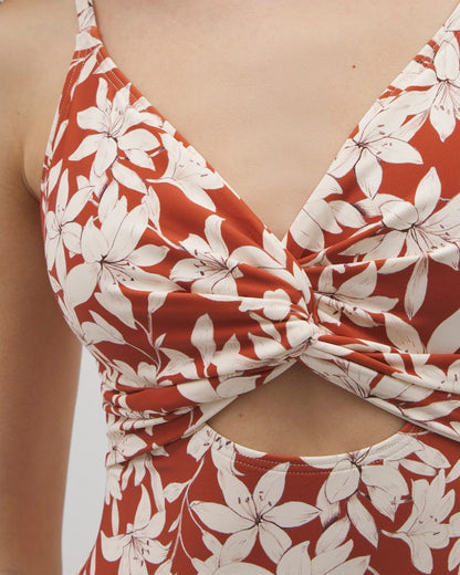 Soma Soma Swim Twist-Front Keyhole One-Piece