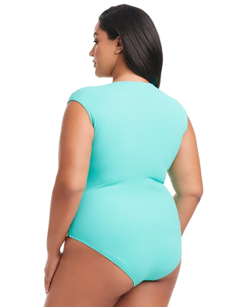 Soma Pique Ole Cap Sleeve Surplice One Piece