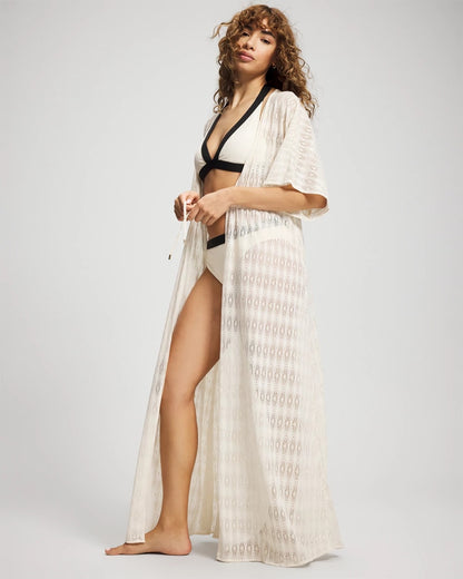 Soma Sunkissed Crochet Open-Front Caftan