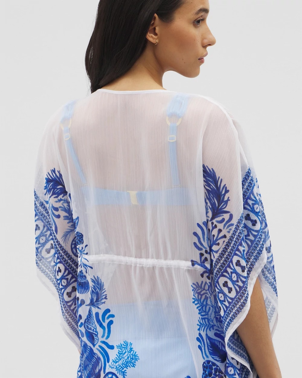 Soma Beyond Control Sea Life Chiffon Caftan