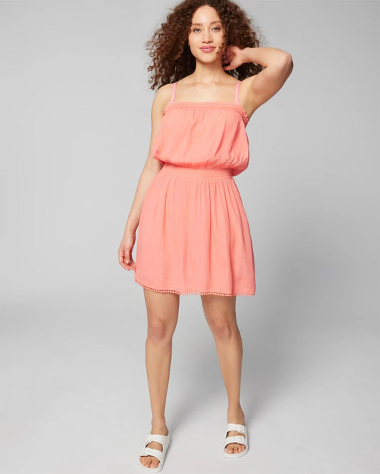 Soma Bandeau Pom-Trim Cover-Up