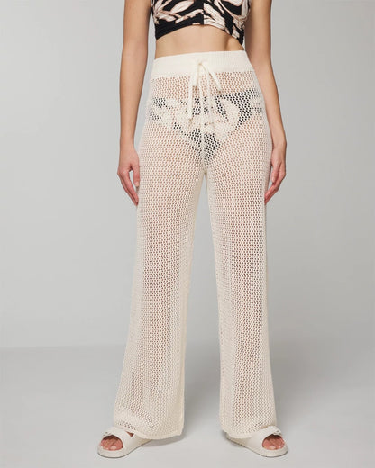 Soma Cotton Crochet-Style Wide-Leg Pants