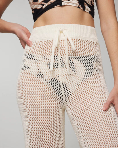 Soma Cotton Crochet-Style Wide-Leg Pants