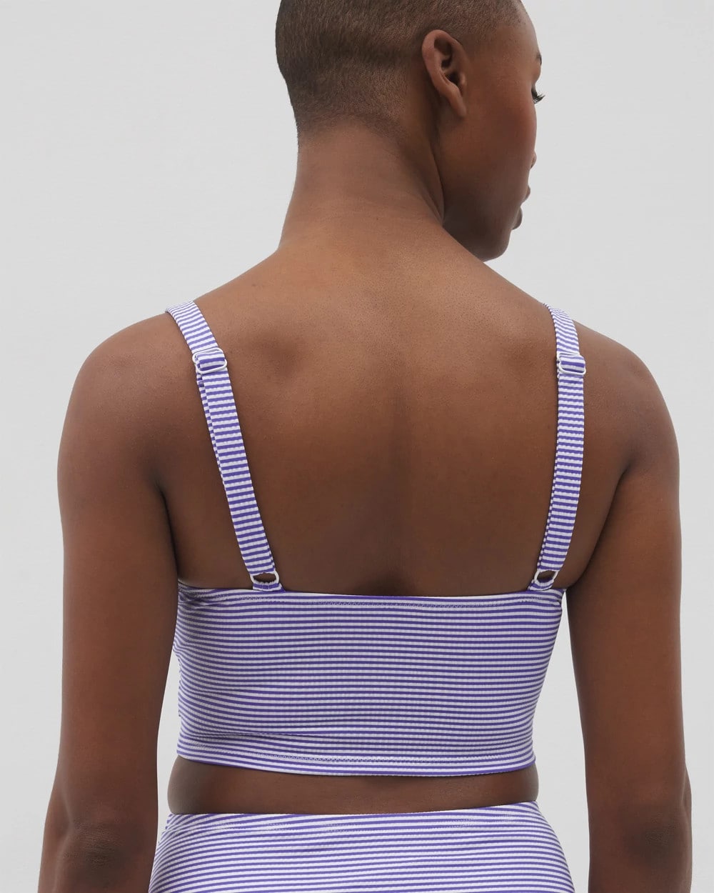 Soma Seersucker V-Wire Cropped Bikini