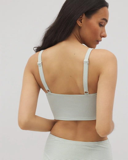 Soma Seersucker V-Wire Cropped Bikini