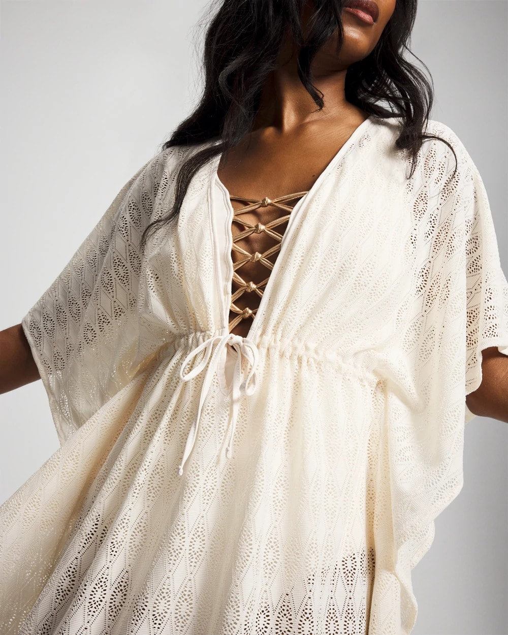 Soma Sunkissed Crochet Chiffon Caftan