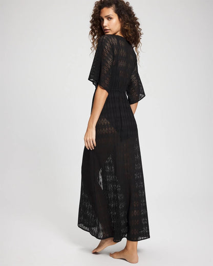 Soma Sunkissed Crochet Open-Front Caftan